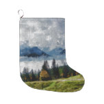 Narrow path on a hill large christmas stocking