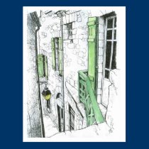 Narrow Street at the Mont St. Michel postcards