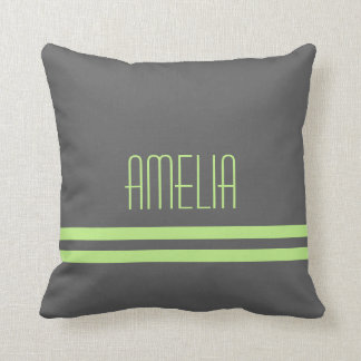 Lime Green And Gray Pillows - Decorative & Throw Pillows Zazzle
