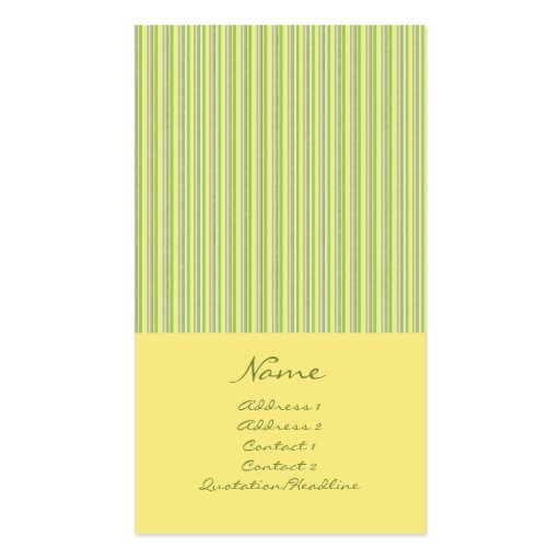 Narrow Stripes No. 0003 Business Card (front side)