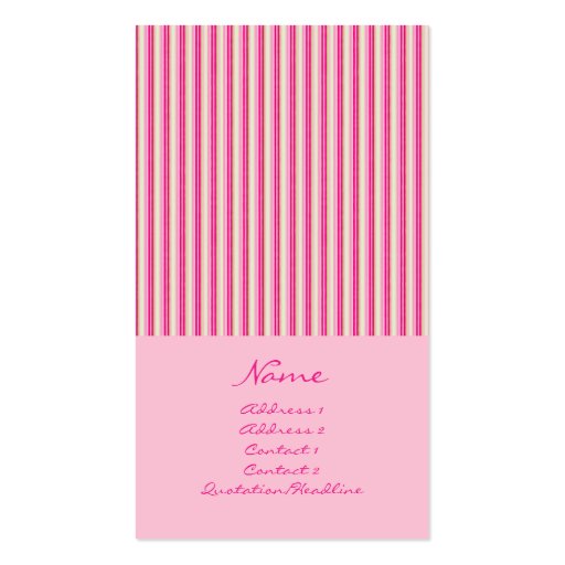 Narrow Stripes No. 0004 Business Card Templates (front side)
