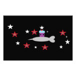 Narwhal and the Space Cupcake Stationery Design