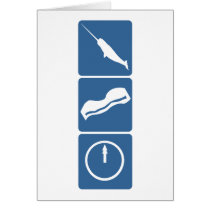 Narwhal - Bacon - Midnight Card