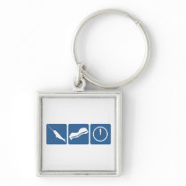 Narwhal - Bacon - Midnight Keychain