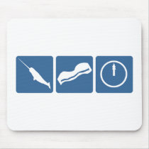 Narwhal - Bacon - Midnight Mouse Pads