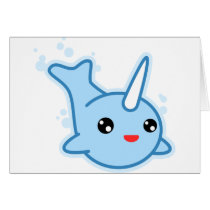 Narwhal Kawaii Card