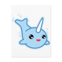 Narwhal Kawaii Post Card