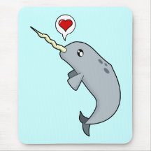Narwhal Love Mouse Pad