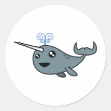 Narwhal! Round Sticker