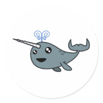 Narwhal! Round Sticker