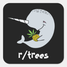 Narwhal Trees Sticker
