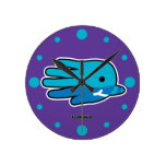 Narwhal Whale Tooth Round Wallclock