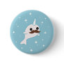 Narwhal with Mustache Pinback Button