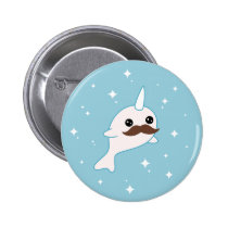 Narwhal with Mustache buttons