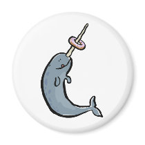 narwhale and donut magnets