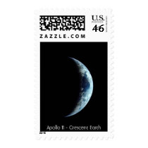 NASA Apollo 11 Crescent Earth postage by moxieann NASA Apollo 11 Crescent Earth postage