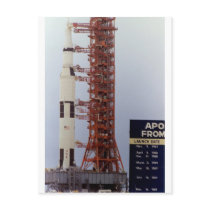 NASA Apollo 15 Saturn V roll out postcards