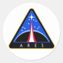 NASA Ares Rocket Logo Round Sticker