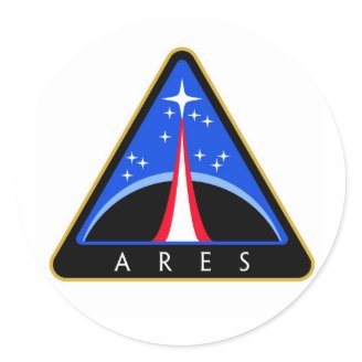 NASA Ares Rocket Logo Round Sticker