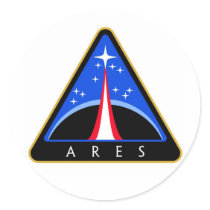 NASA Ares Rocket Logo Round Sticker