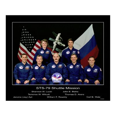 NASA Crew of the STS-79 Shuttle Mission - 1996 Poster