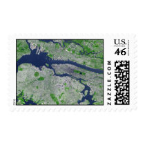 NASA Earth NYC in Green postage