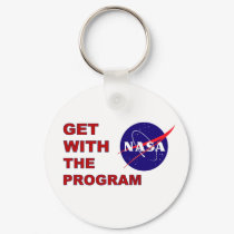 NASA Get With The Program keychains