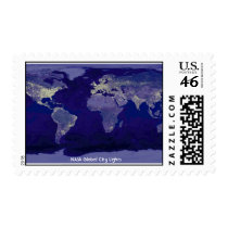 NASA Global City Lights postage by moxieann NASA Global City Lights postage
