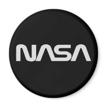 NASA Gray Worm Logo Magnets