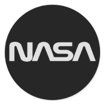 NASA Gray Worm Logo Stickers