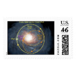 NASA illustration: Black hole orbits Milky Way Postage Stamps