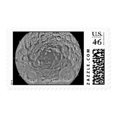 NASA - Lunar South Pole Postage by moxieann