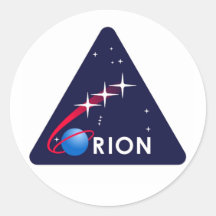 NASA Orion Logo Round Stickers