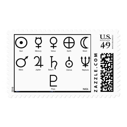 NASA Planet Symbols Postage Zazzle