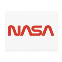 NASA Red Worm Logo Postcard