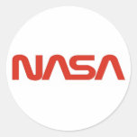 NASA Red Worm Logo Sticker
