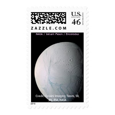 NASA / Saturn Moon / Cassini views Enceladus Postage by moxieann