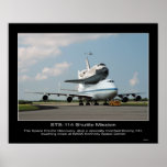 NASA Space Shuttle Discovery hitch ride on Boeing Print