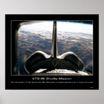 NASA Space Shuttle Discovery over Poster