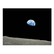NASA - View from Apollo8, Dec24, Earthrise Postcard