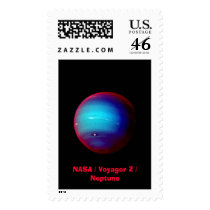 NASA / Voyager 2 / Neptune / False color / postage by moxieann NASA / Voyager 2 / Neptune / False color / postage