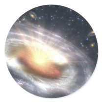 NASAs Bursting with Stars and Black Holes Round Stickers