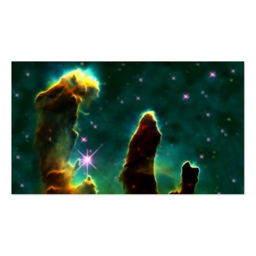 NASAs Galaxy Eagle Nebula Business Card Templates (back side)