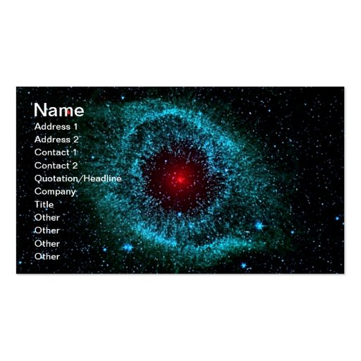 NASAs Helix Nebula Business Cards (front side)