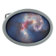 NASAs NGC 4038-4039 Galaxy Oval Belt Buckle