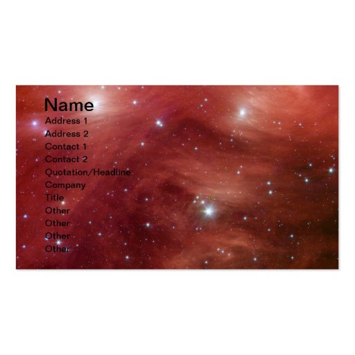 NASAs - Pink Pleiades Business Card Templates (front side)