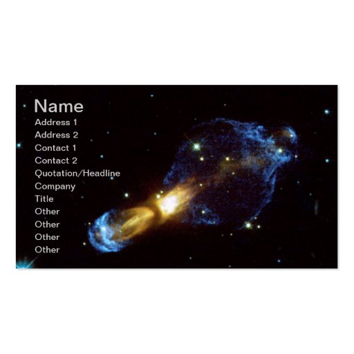 NASAs Rotten Egg Nebula Business Card Templates (front side)
