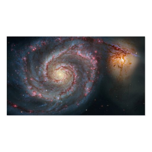 NASAs Whirlpool galaxy Business Card (back side)