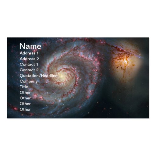 NASAs Whirlpool galaxy Business Card
