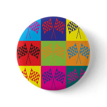 NASCAR Pop Art buttons by sciencewillprevail NASCAR Pop Art buttons